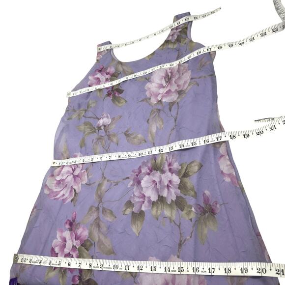 VTG Karin Stevens Dress Set 10 Maxi Sheer Floral Chiffon Ethereal Fairy Wedding - Picture 9 of 15